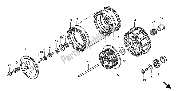 Todas las partes para Embrague de Honda CR 125R 2001