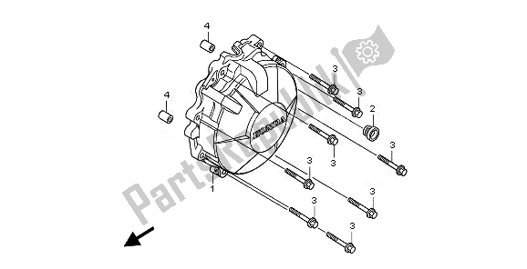 All parts for the Generator Cover of the Honda CBF 600 NA 2010