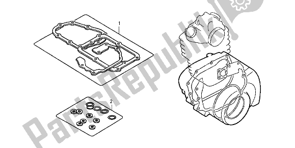 All parts for the Eop-2 Gasket Kit B of the Honda TRX 500 FPA Foreman Rubicon WP 2013