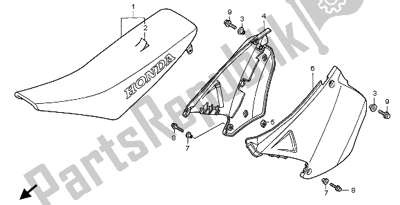 Wszystkie części do Siedzenie Honda CR 250R 2001