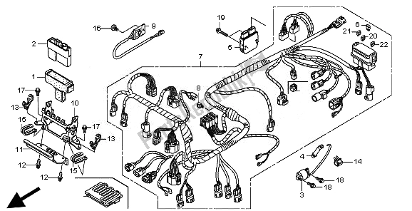 Tutte le parti per il Cablaggio del Honda TRX 500 FE Foretrax Foreman ES 2010