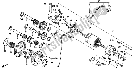 Tutte le parti per il Motore Di Avviamento del Honda XBR 500S 1988