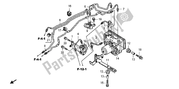 All parts for the Abs Modulator of the Honda CB 600 FA Hornet 2012