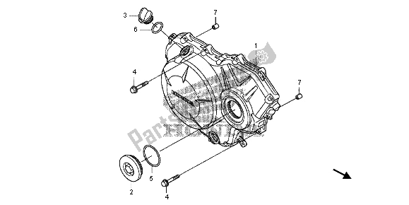 Tutte le parti per il Coperchio Carter Destro del Honda VFR 1200X 2012