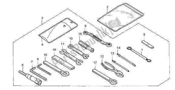 All parts for the Tools of the Honda XL 1000V 1999