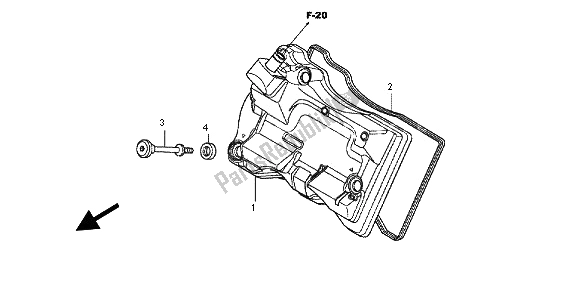 Tutte le parti per il Coperchio Della Testata del Honda NC 700 XA 2012