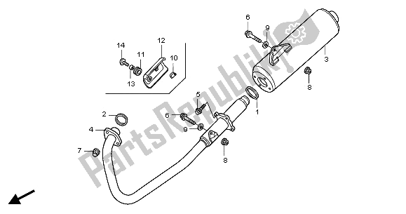 Todas las partes para Silenciador De Escape de Honda CBF 250 2006