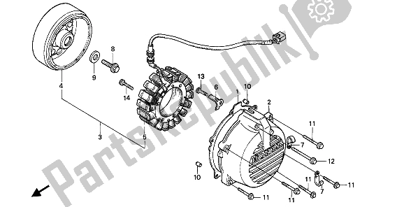 All parts for the Generator of the Honda VFR 750F 1993