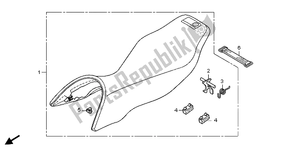 Todas as partes de Assento do Honda TRX 700 XX 2009
