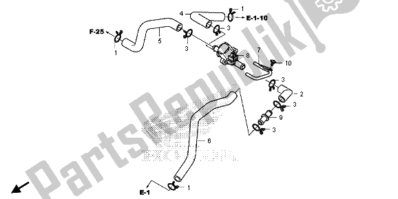 Todas las partes para Electroválvula De Inyección De Aire de Honda VT 1300 CXA 2013