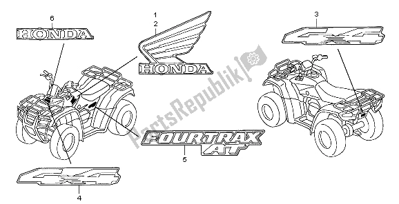 Wszystkie części do Znak Honda TRX 400 FA 2007