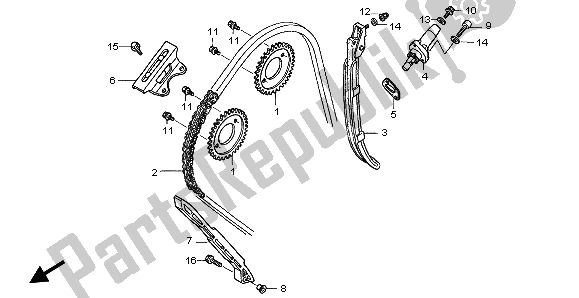 Todas as partes de Corrente De Came E Tensor do Honda CBF 600 SA 2007