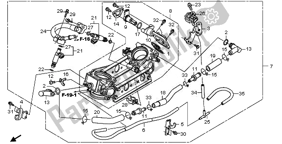 Toutes les pièces pour le Corps De Papillon du Honda XL 1000 VA 2008