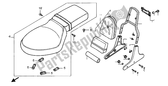 Tutte le parti per il Posto A Sedere del Honda VT 600C 1995