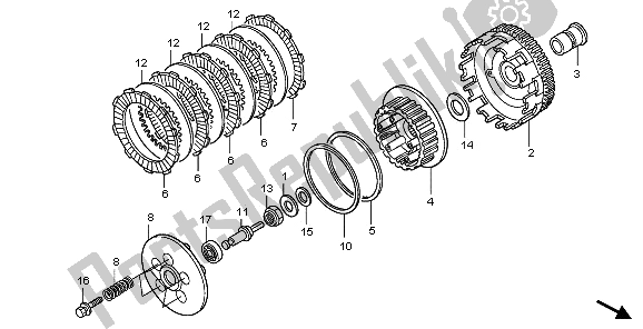 Toutes les pièces pour le Embrayage du Honda XL 125V 2009