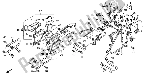 Todas las partes para Protector Del Motor de Honda GL 1500 SE 1995