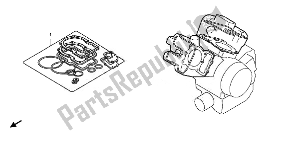 All parts for the Eop-1 Gasket Kit A of the Honda NSA 700A 2008