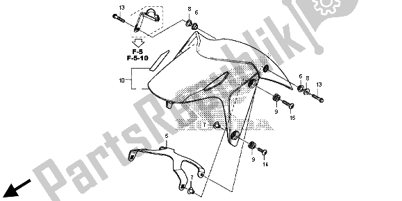 Tutte le parti per il Parafango Anteriore del Honda CB 500 FA 2013