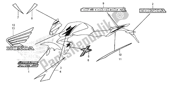 Tutte le parti per il Marchio del Honda CB 1000 RA 2013