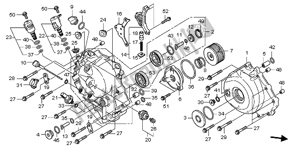 Tutte le parti per il Coperchio Carter Destro del Honda NSA 700A 2009