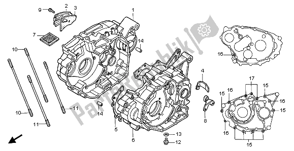 Alle onderdelen voor de Carter van de Honda TRX 300 EX Fourtrax 2000