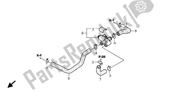 Tutte le parti per il Valvola Di Iniezione Dell'aria del Honda NT 700 VA 2010