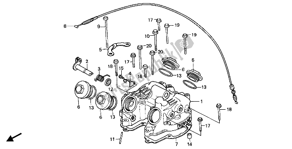 Todas las partes para Cubierta De Tapa De Cilindro de Honda XR 600R 1989