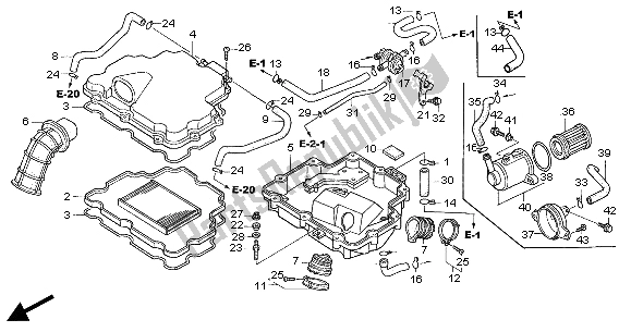 Todas las partes para Filtro De Aire de Honda NT 650V 2004