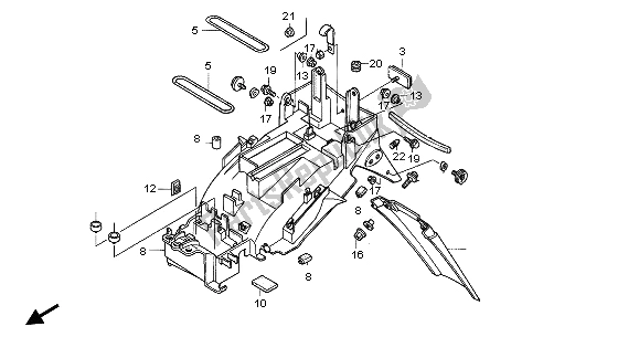 Toutes les pièces pour le Garde-boue Arrière du Honda CBR 1100 XX 2003