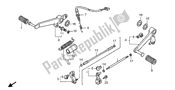 All parts for the Pedal of the Honda CBR 900 RR 1997