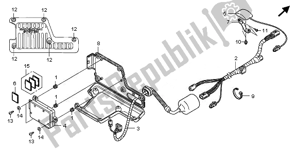All parts for the Navigation Unit of the Honda GL 1800 2008
