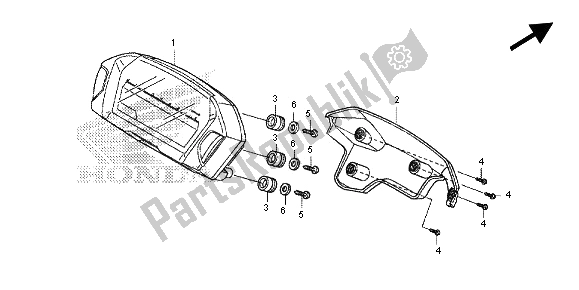 All parts for the Meter (kmh) of the Honda NC 700S 2012