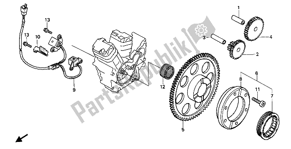 Todas las partes para Generador De Impulsos Y Embrague De Arranque de Honda VT 600C 1994