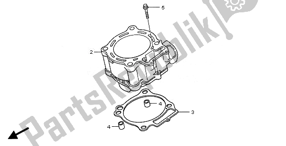 All parts for the Cylinder of the Honda CRF 250R 2008