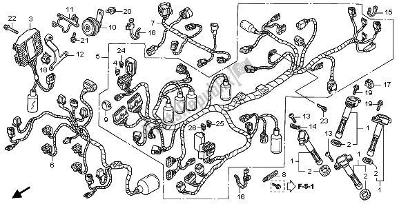 Todas as partes de Chicote De Fios do Honda VFR 800A 2010