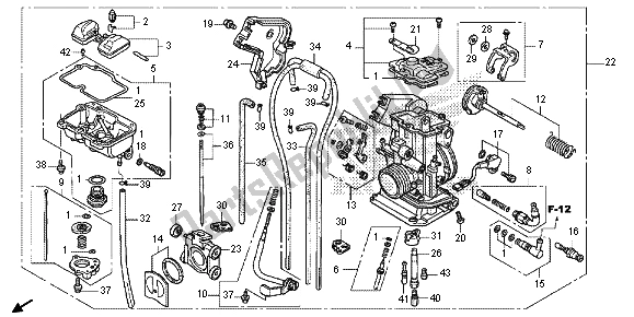 Tutte le parti per il Carburatore del Honda CRF 150 RB LW 2013