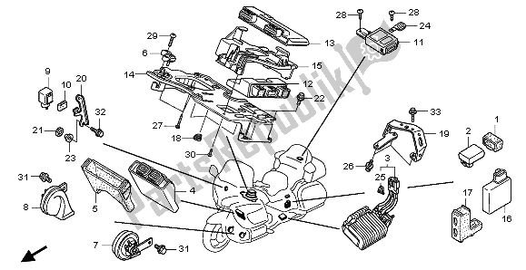 Tutte le parti per il Centralina del Honda GL 1800 2009