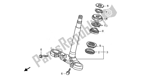 All parts for the Steering Stem of the Honda CBF 1000 FT 2011