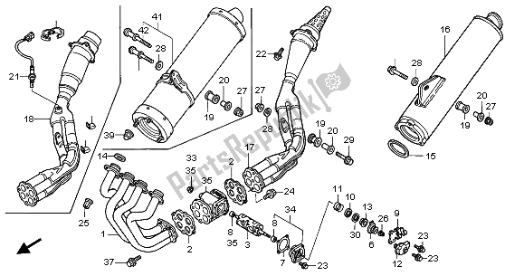 Toutes les pièces pour le Silencieux D'échappement du Honda CBR 900 RR 2003