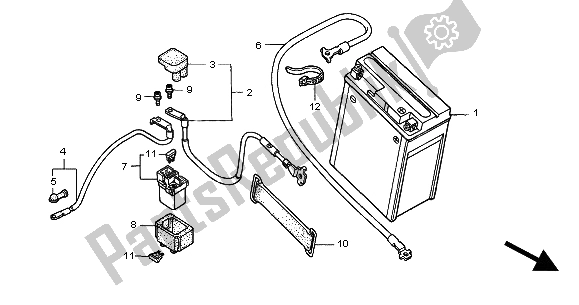 Tutte le parti per il Batteria del Honda CB 600F Hornet 2000