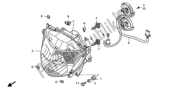 Todas las partes para Faro (reino Unido) de Honda NT 700 VA 2006