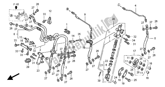 Todas las partes para Segundo Cilindro Maestro de Honda ST 1100A 2001