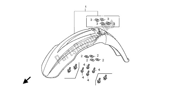 Todas las partes para Guardabarros Delantero de Honda CRF 450X 2009