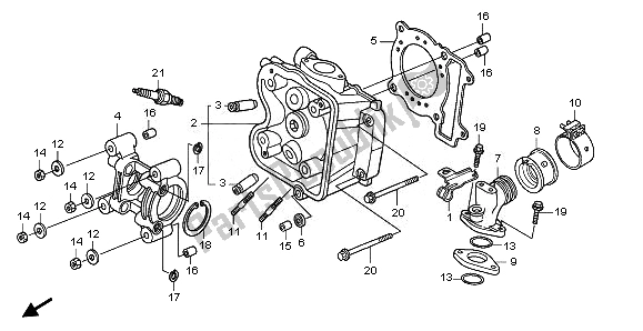 Todas las partes para Cabeza De Cilindro de Honda SH 125S 2011