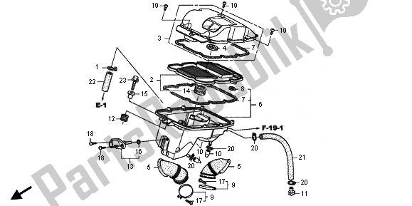 Toutes les pièces pour le Purificateur D'air du Honda XL 700 VA Transalp 2011