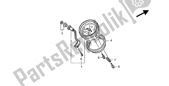 Alle onderdelen voor de Meter (kmh) van de Honda VT 750C2S 2010