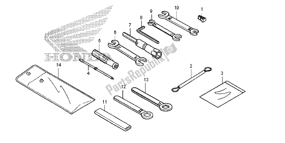 All parts for the Tool of the Honda NC 700 SA 2012