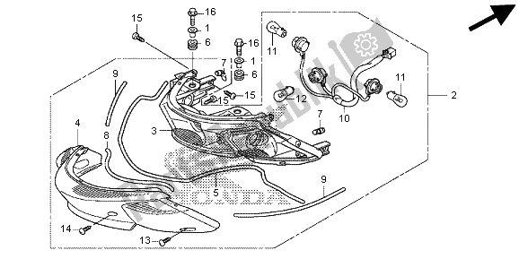 Tutte le parti per il Luce Di Combinazione Posteriore del Honda SH 300A 2013