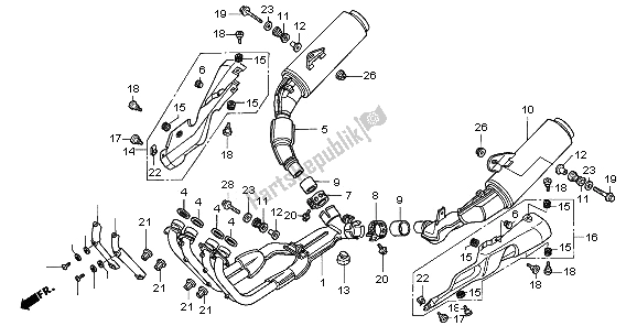 Todas las partes para Silenciador De Escape de Honda CBR 1000F 1995