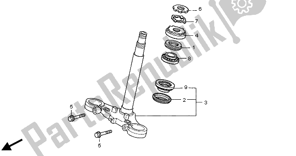 Todas las partes para Vástago De Dirección de Honda CBF 600N 2005